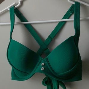 Green Push-up Bikini Top